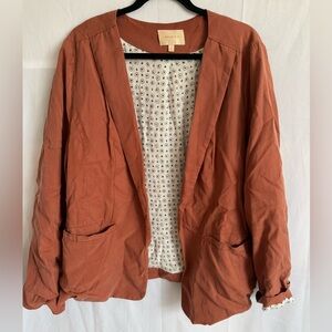 SKIES ARE BLUE Collarless Blazer XXL